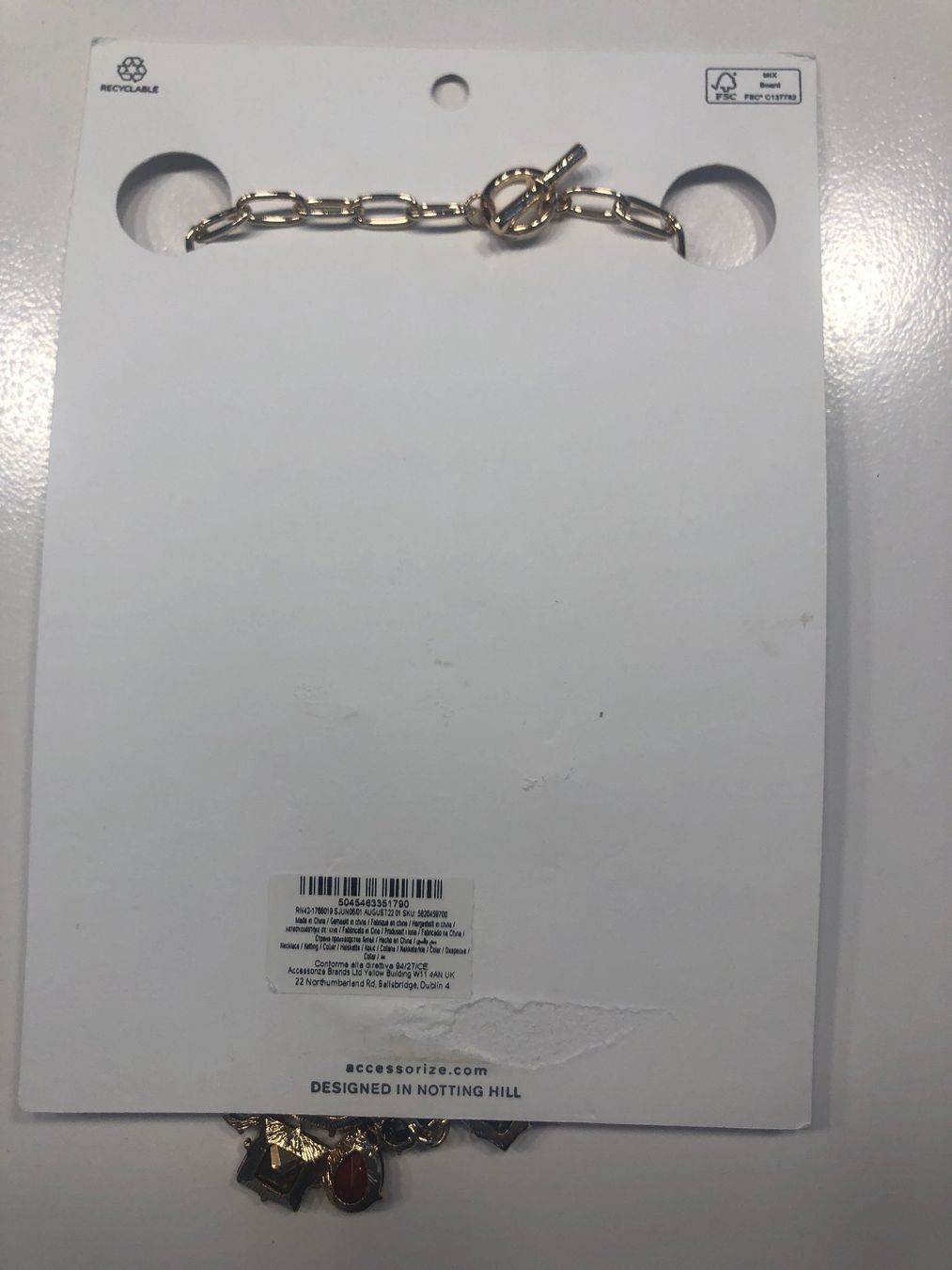 Catenine: Halskette Accessorize mit Schmucksteinen neu – Nuovo (secondo la descrizione) da Olten venduto da eti_r289 2