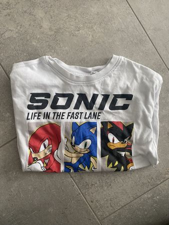 Cooles Sonic-Shirt, Grösse 110/116, für kleine Gamer!