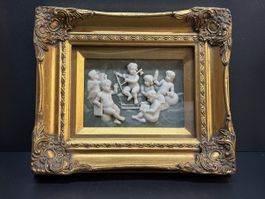 STEINBILD MIT PUTTI UND ENGELN RELIEF, BIGGS & SONS LONDON