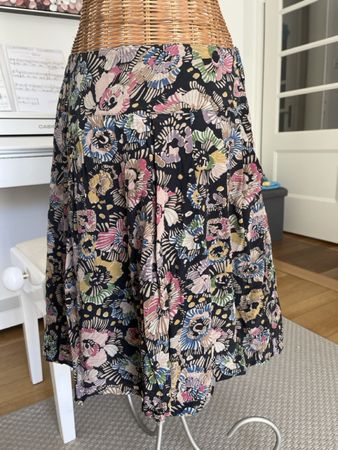 Damenrock Seide, geblümt, Essentiel, 38
