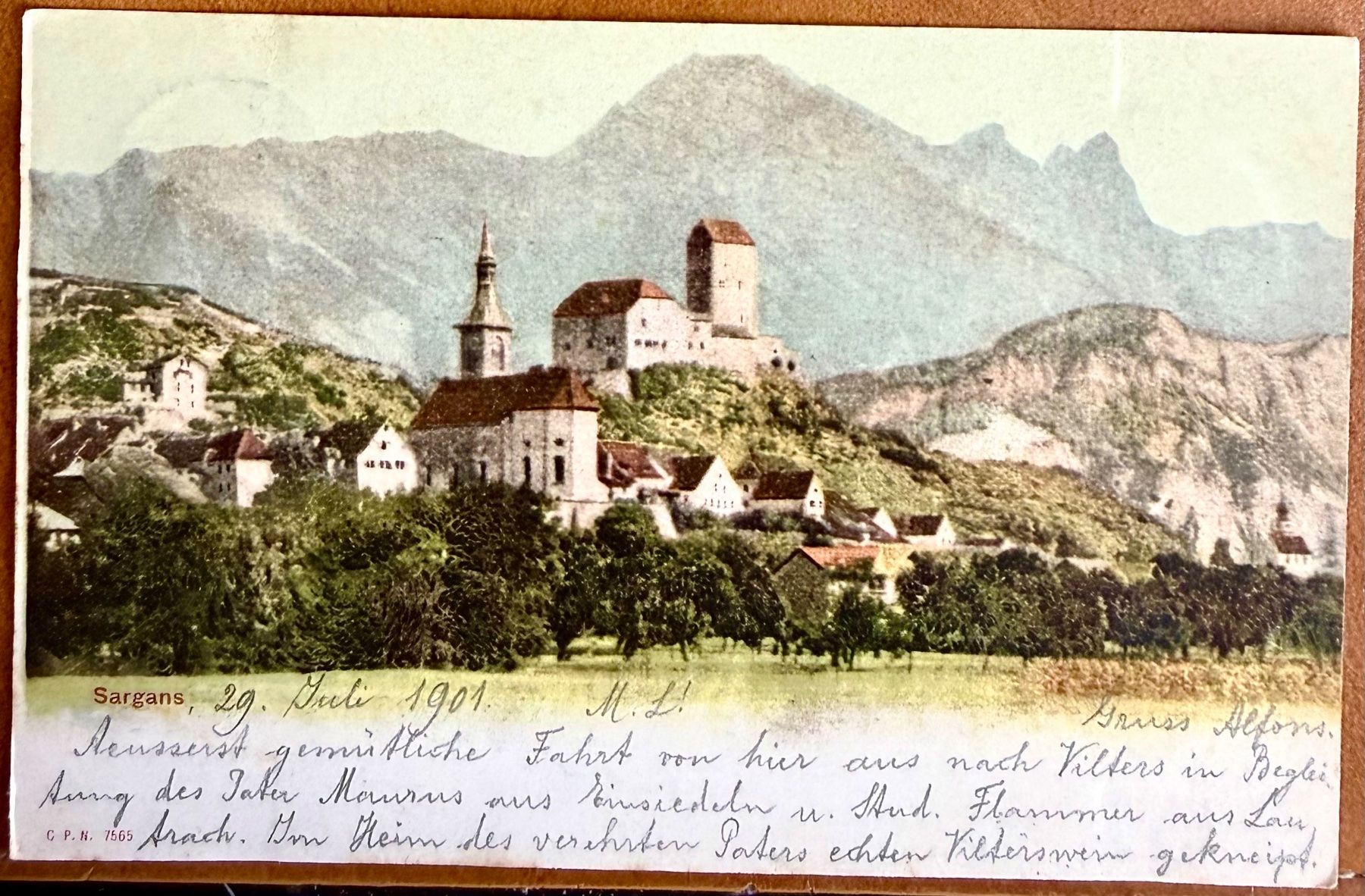 Cartoline postali: Sargans - 1901 – Usato da Lutry venduto da Ediego