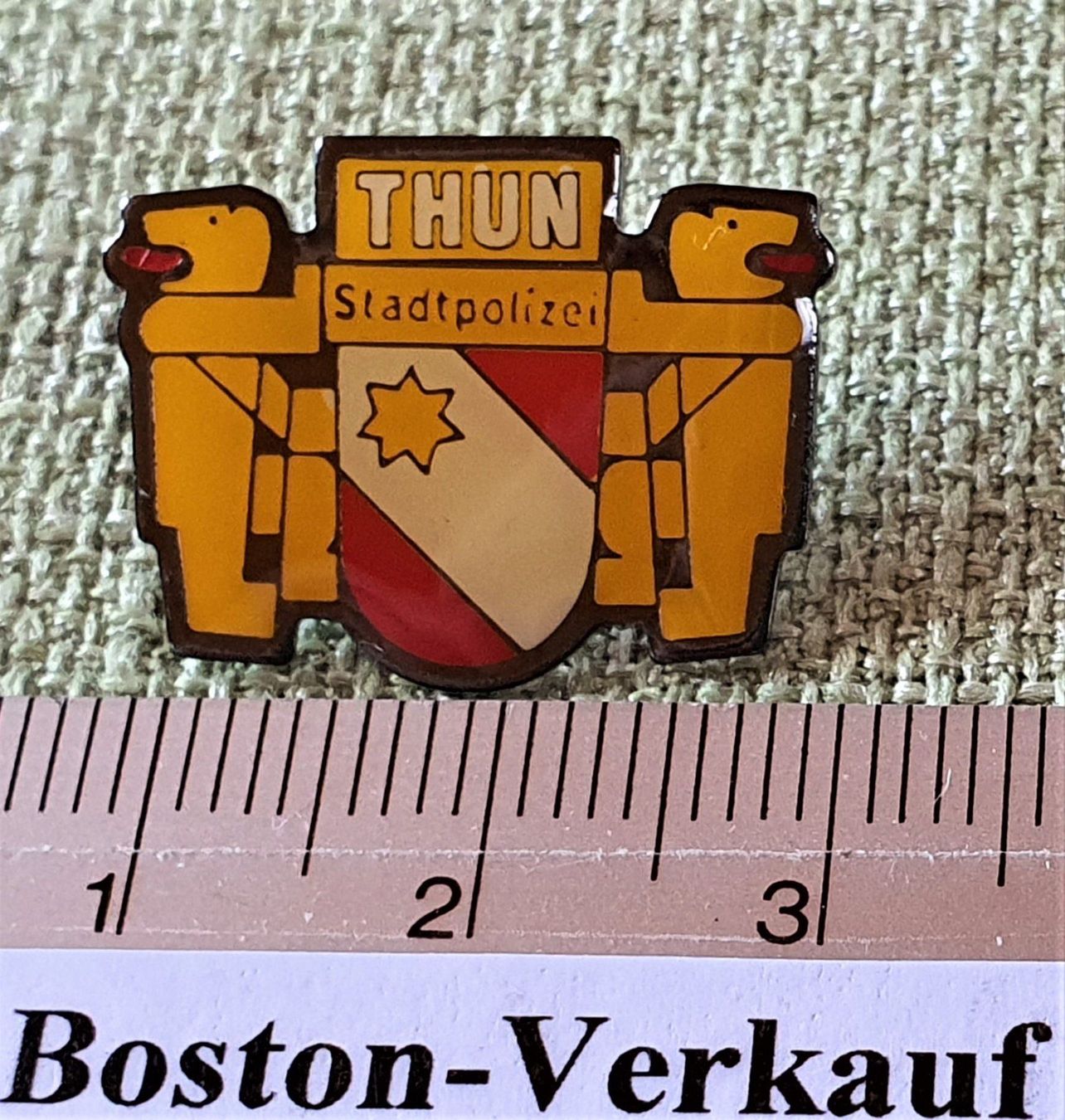 Spille: E256 - Pin THUN Stadt Poplizei Bären – Usato da Reinach BL venduto da Boston-Verkauf 1