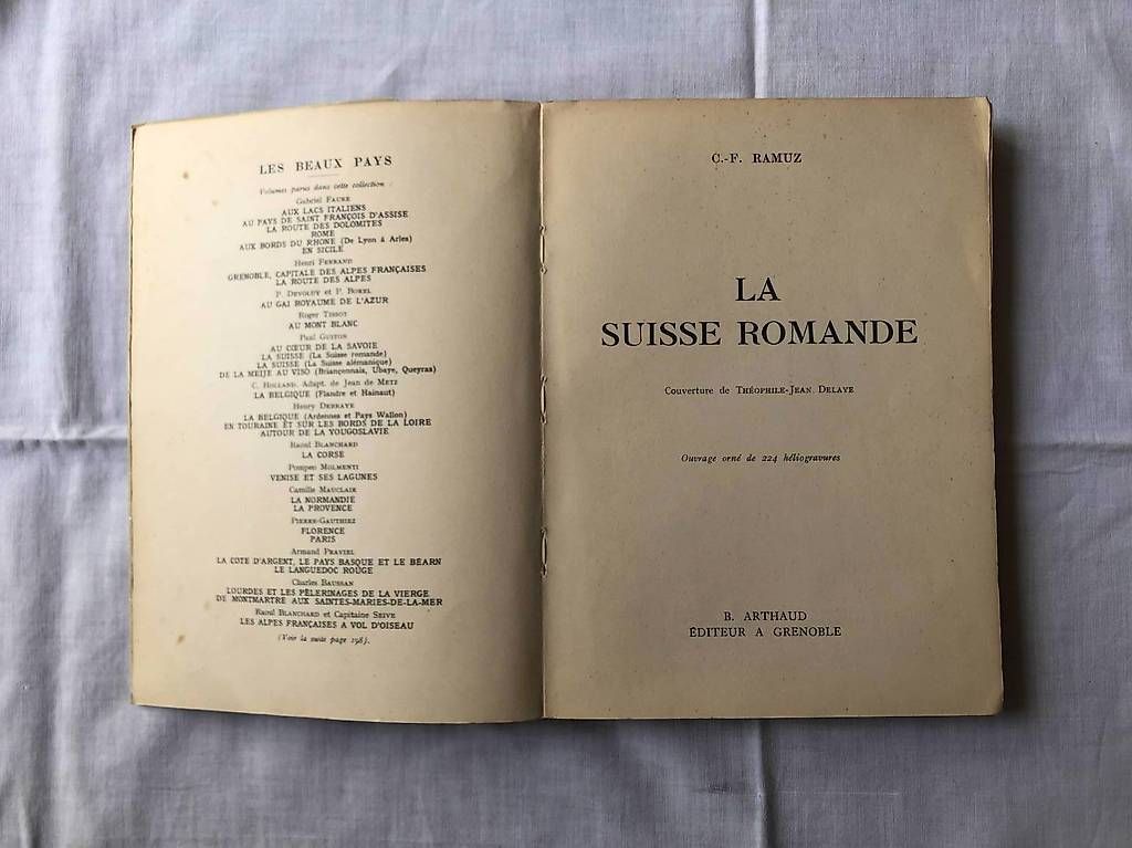 Libri: La Suisse Romande - C.-F. Ramuz 1936 – Usato da Chernex venduto da Nouveaunom 1