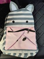 Kinder Rucksack Tier Design Grau/Weiss Neu Top