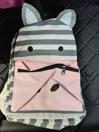 Kinder Rucksack Tier Design Grau/Weiss Neu Top