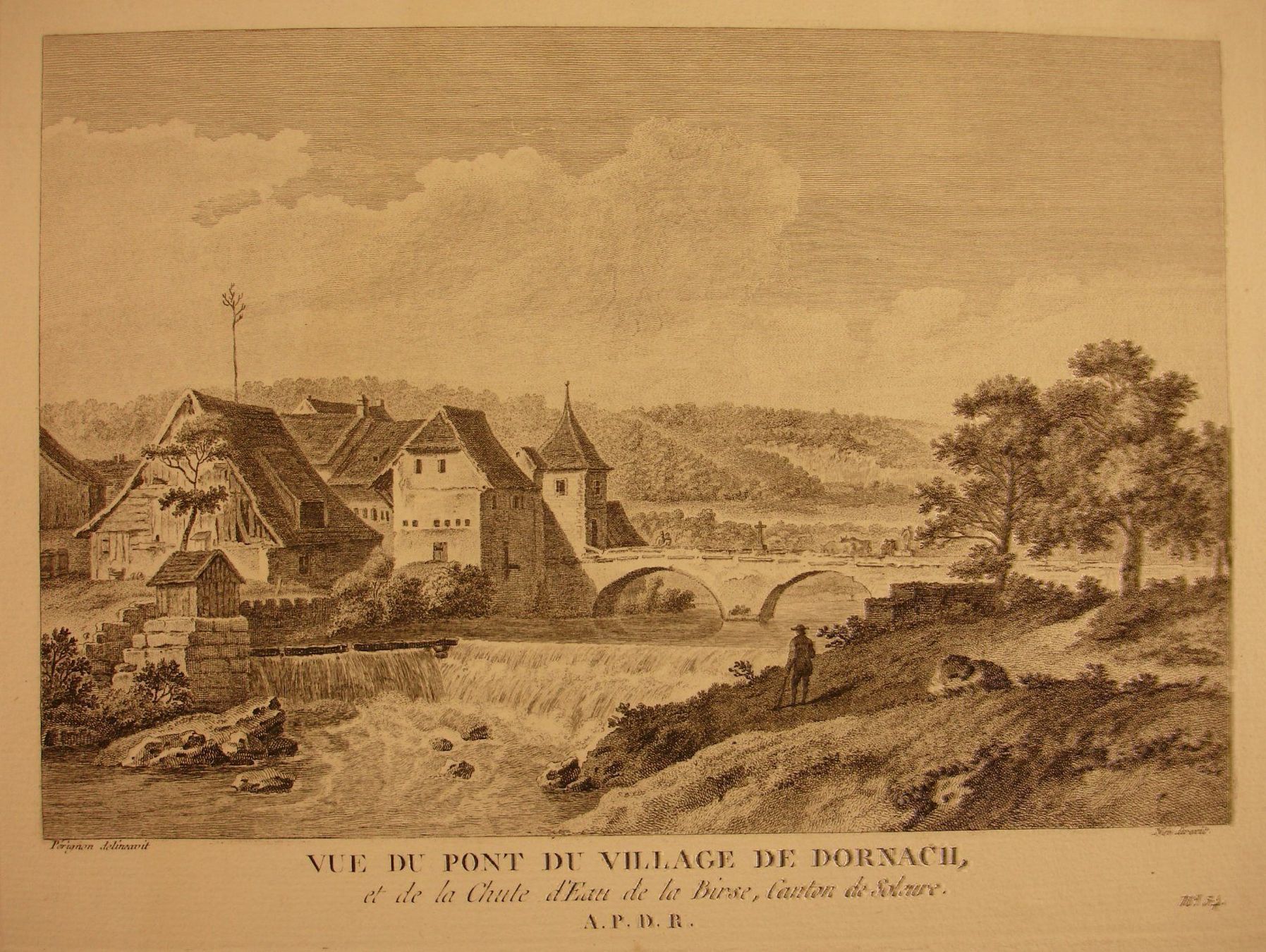 Incisioni: DORNACH, KUPFERSTICH UM 1780 – Usato da Grüningen venduto da Kartensammler