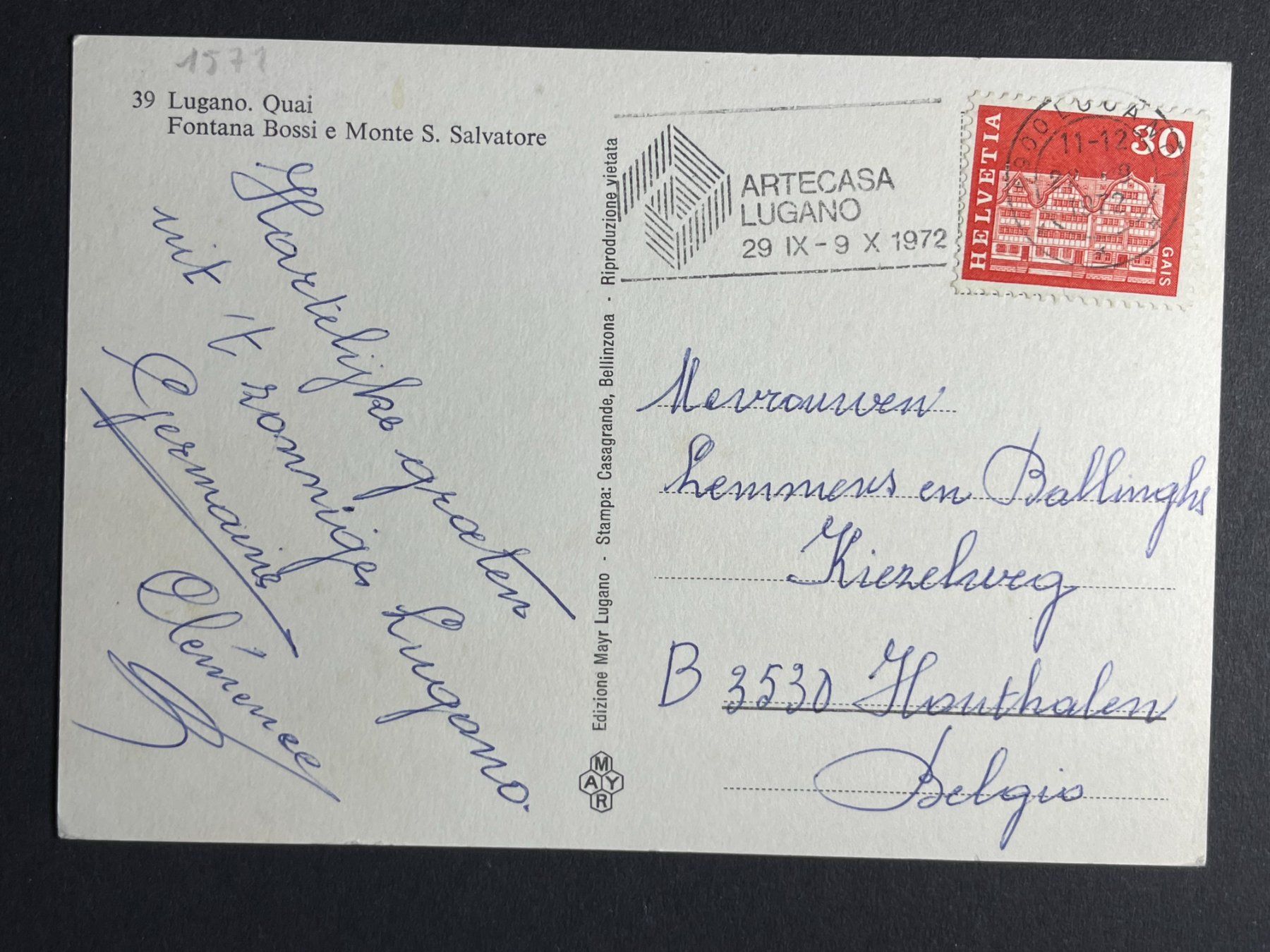 Cartoline postali: Lugano, Quai – Usato da Steg VS venduto da _vinci_ 1