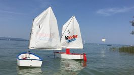 Optimist Segelboot /Jolle (Set inkl. Handwagen)