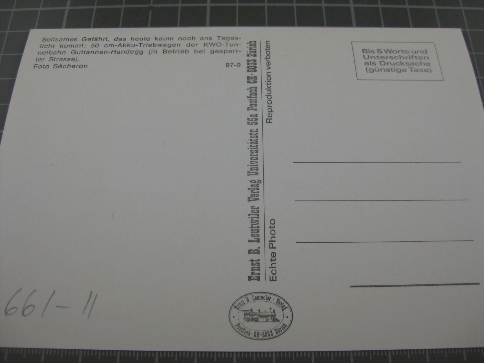 Cartes postales: Stollenbahn Handeck Guttannen – D'occasion à Malters par Marosko 1