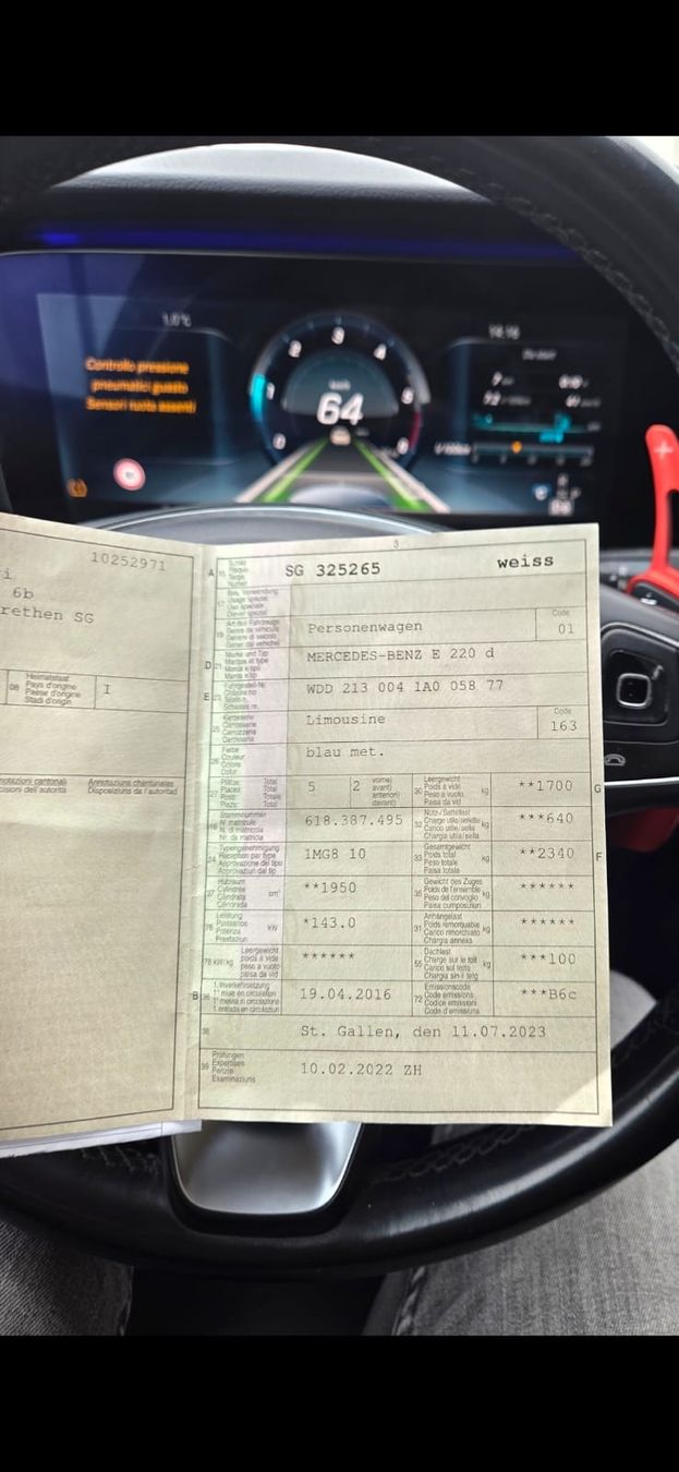 Mercedes-Benz Automobili: Mercedes-Benz e220d Avantgarde – Usato da St. Margrethen SG venduto da sem_b6s2 9