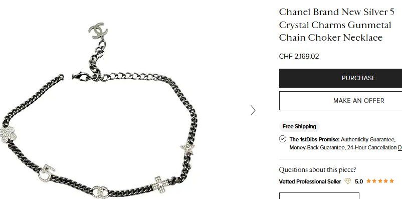 Chanel Catenine: Chanel Halskette /  Collier – Usato da Collonges venduto da arashee 7