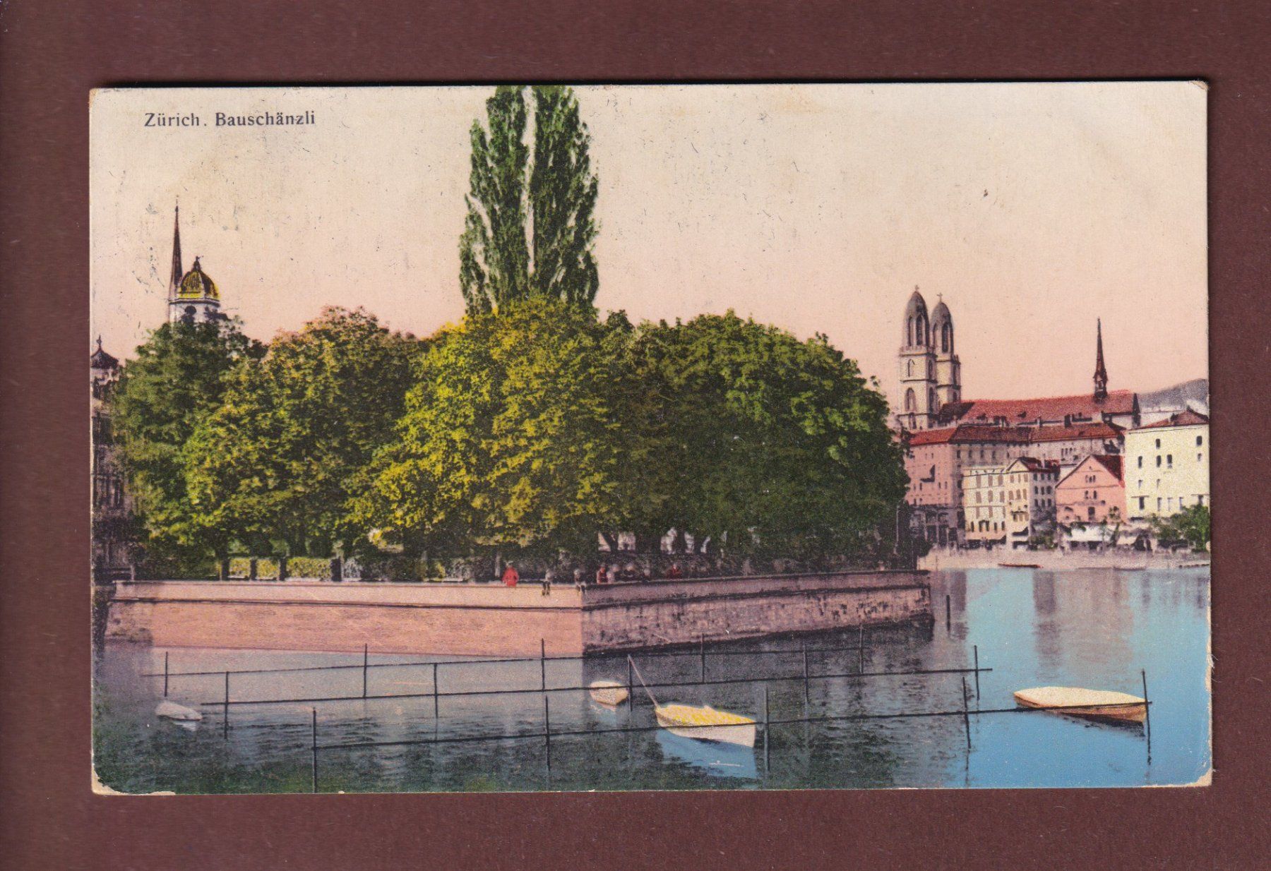 Ansichtskarten: ZÜRICH - Bauschänzli - 1911 – Gebraucht aus Pully von nicecards-shop