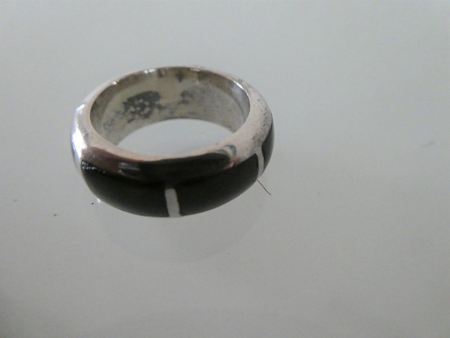 Anelli: Silberring 925 mit Onyx, Gr. 50 /15.9mm – Nuovo (secondo la descrizione) da Gattikon venduto da kaandooh 2