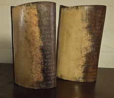 Vasen 2er Set aus Ton, handemade