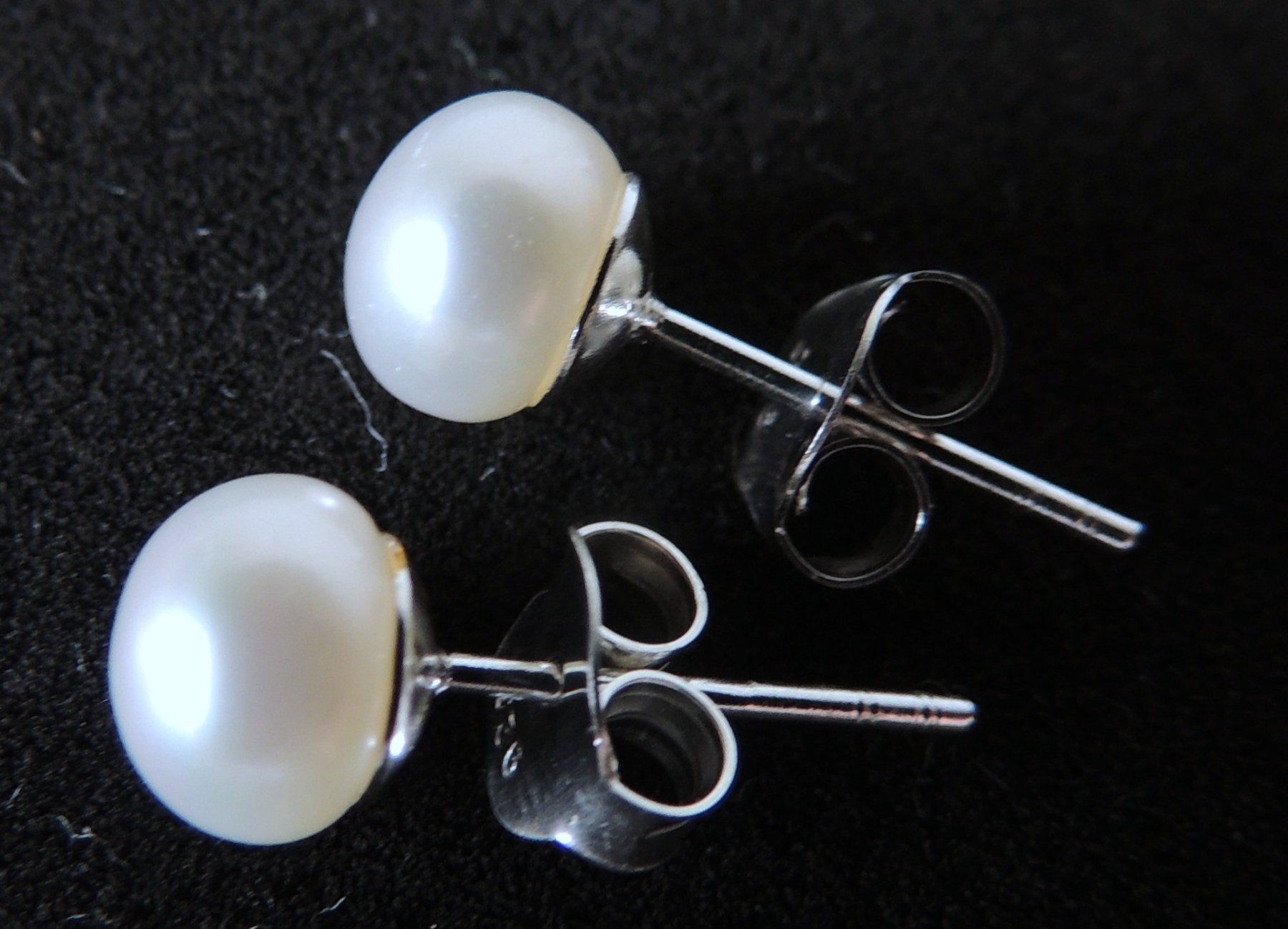 Orecchini pendenti & Orecchini a lobo: Perlen Zuchtperlen Silber 925 Ohrstecker 6 mm – Nuovo e nell'imballaggio originale da Waldenburg venduto da schaller707 2