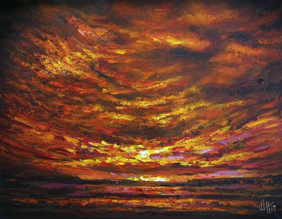 Gemälde: Ölgemälde "Capetown Sunset" 75 x 58 cm – Neu (gemäss Beschreibung) aus Basel von HND_ideen 1