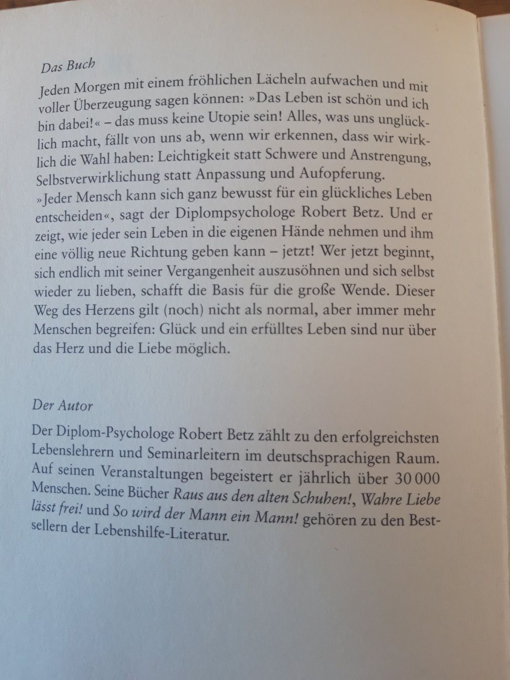 Libri: Robert Betz Willst Du normal sein oder glücklich? – Usato da Feuerthalen venduto da tanatha_st 1