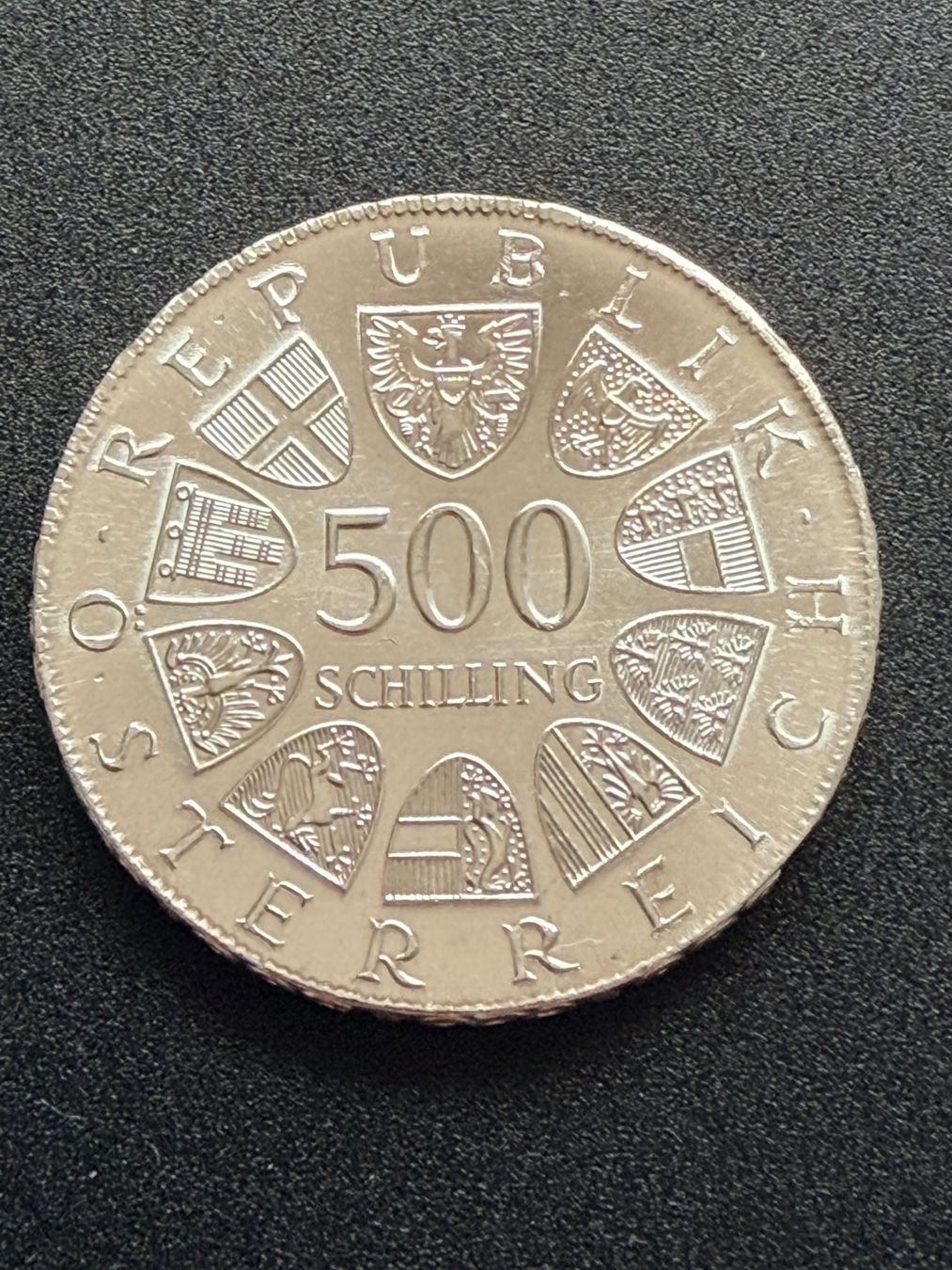 Tutti le monete: Silber-500 Schilling Österreich1982-Severinus Patronus – Usato da Gams venduto da Rhi-Taler 1