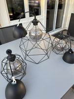 Geometrische Hängeleuchten im Set, Schwarz, toll für Sommera