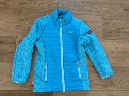Trollkids Fleece Jacke Gr. 140 türkis