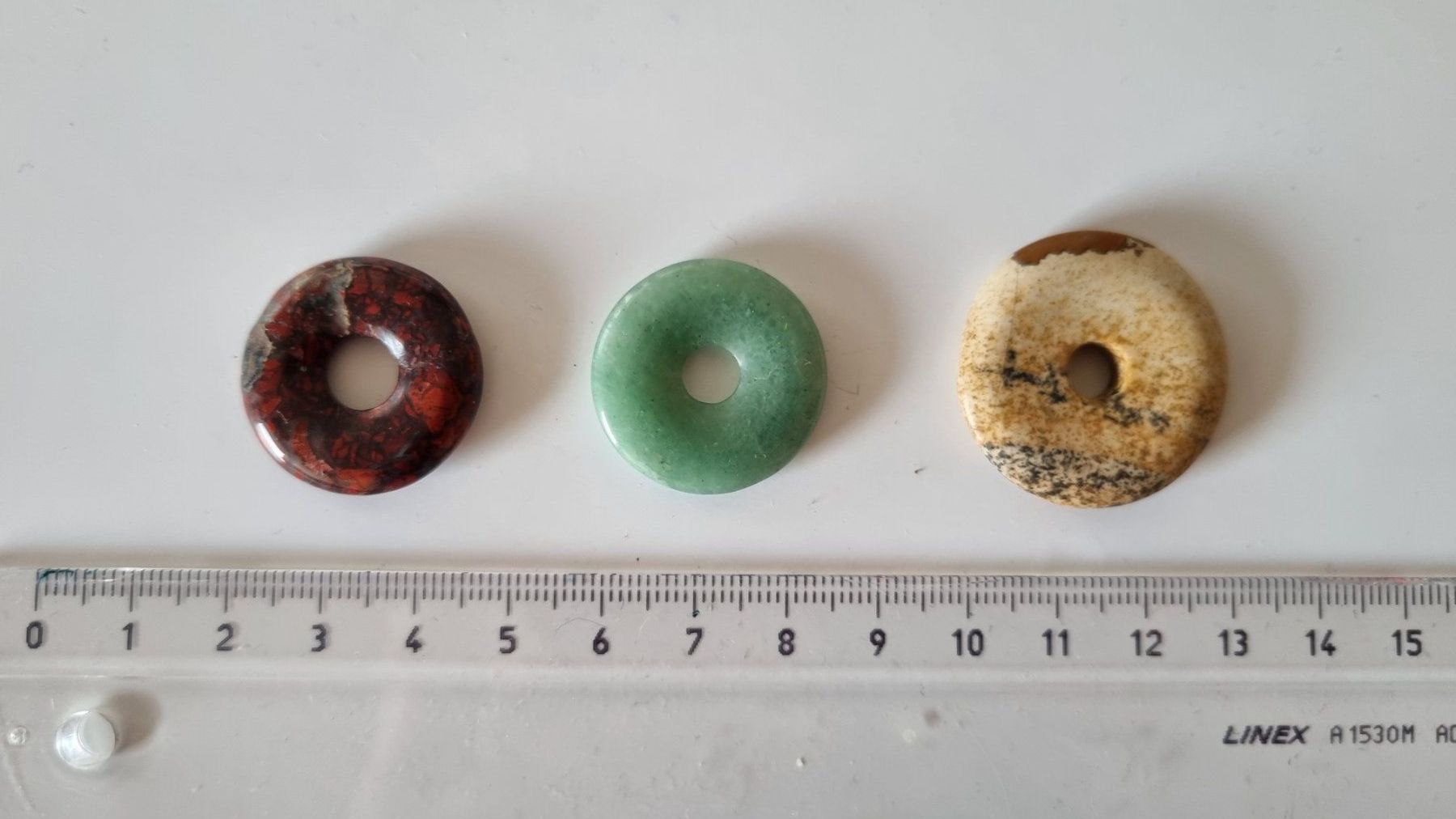 Pietre preziose: TOP: 3 Donut/Pi-Scheiben aus Stein – Usato da Belp venduto da MaSu39 1