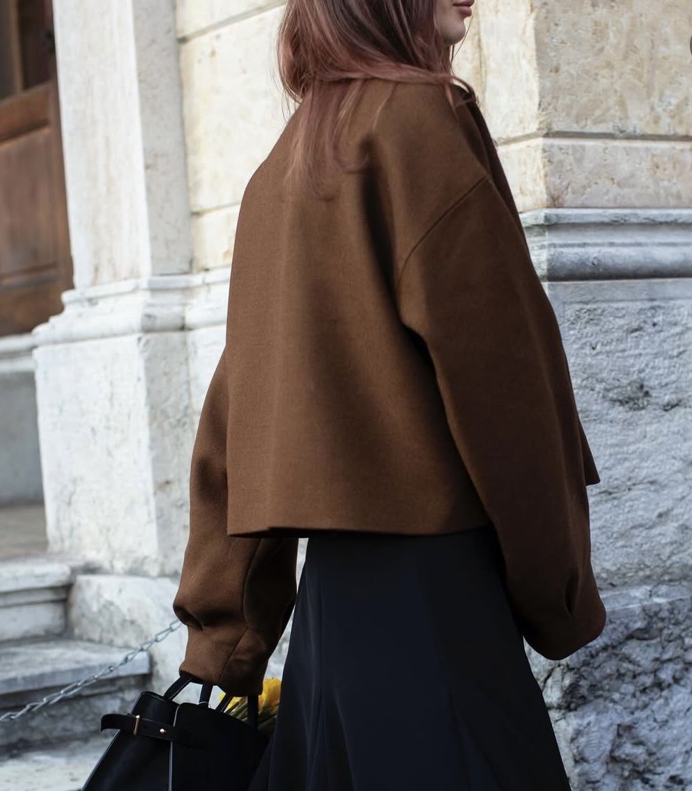 Giacche: Wool Blend Cropped Brown Jacket – Nuovo (secondo la descrizione) da Goldau venduto da Kseniya123 2