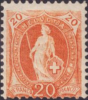 1900, Stehende Helvetia: 66E ungebraucht mit Gummi, K: 60.-