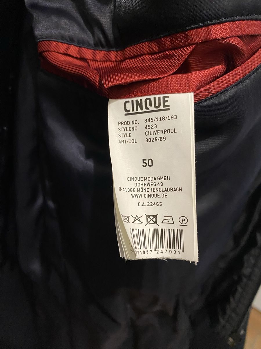Cinque Cappotti: Herrenmantel, CINQUE, Grösse 50, dunkelblau – Usato da Zürich venduto da Larissarah 4