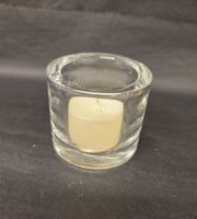 Teelichthalter aus Glas transparent neu