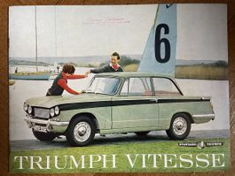 Triumph Vitesse Prospekt ca 1963 1964 brochure holländisch