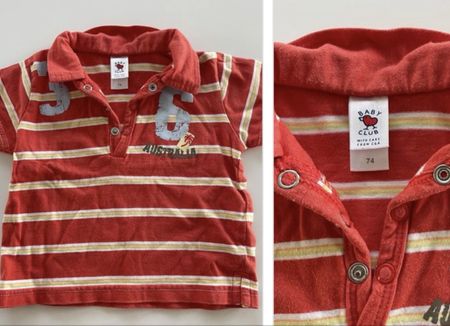 Polo Baby Club rot gestreift Grösse 74 guter Zustand