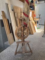 Handspinnrad Holz antik guter Zustand