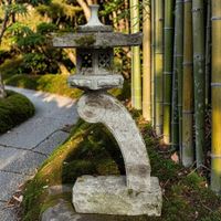 Alte japanische Steinlaterne Granit Rankei Garten Pagode