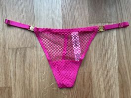 Victoria’s Secret Adjustable Fishnet V-String Thong S NEW