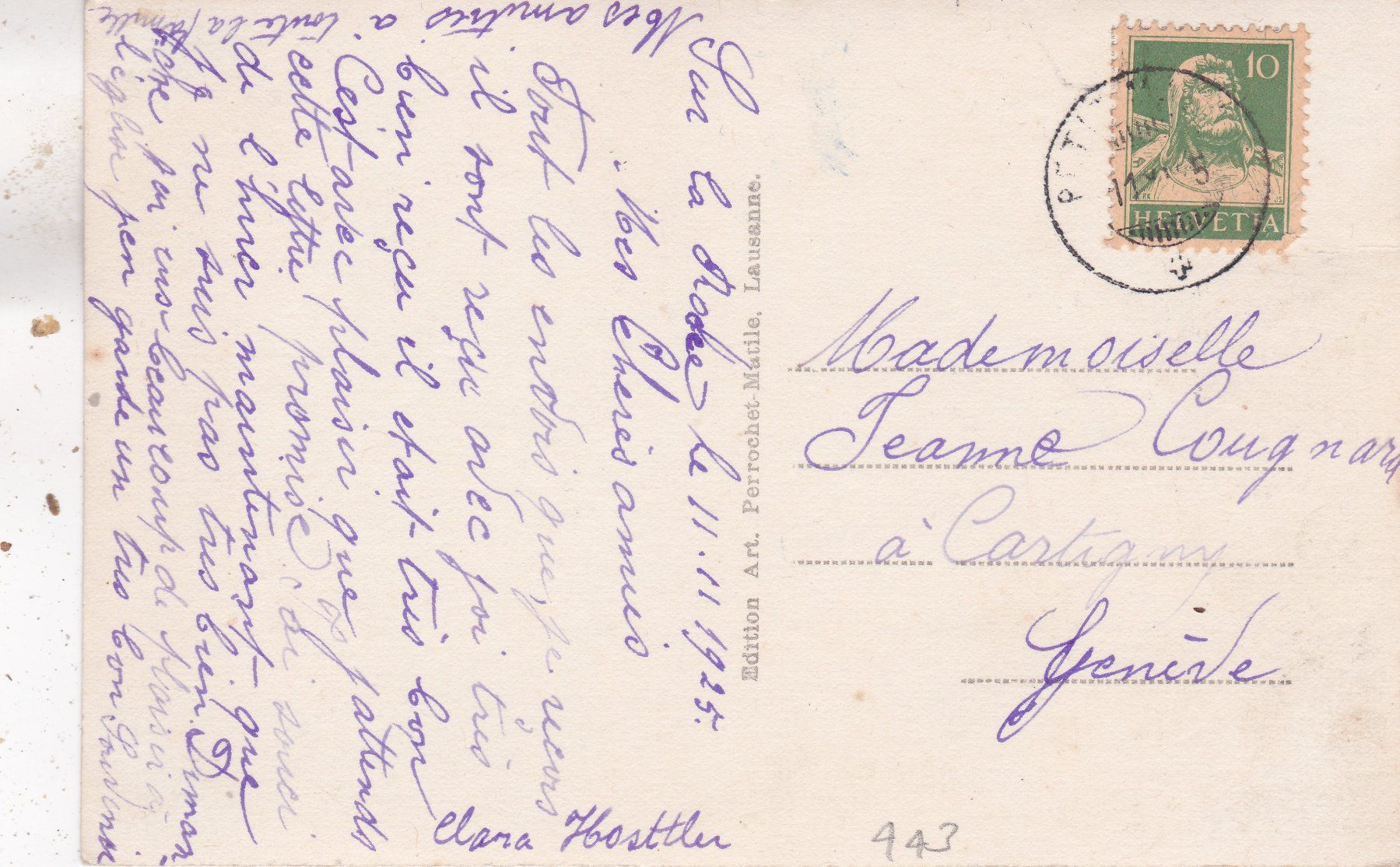 Cartoline postali: Ponts de Martel et Creux du Van 1925 – Usato da Herisau venduto da Lisegrat2008 1