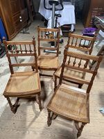 Lot de 4+2 chaises anciennes en osier