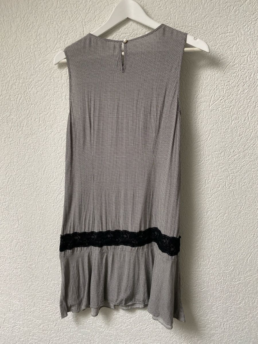 Opus Robes: Opus leichtes Kleid mit Spitzenbund Gr. 36, Grau-Schwarz – D'occasion à Homberg b. Thun par Homata 4