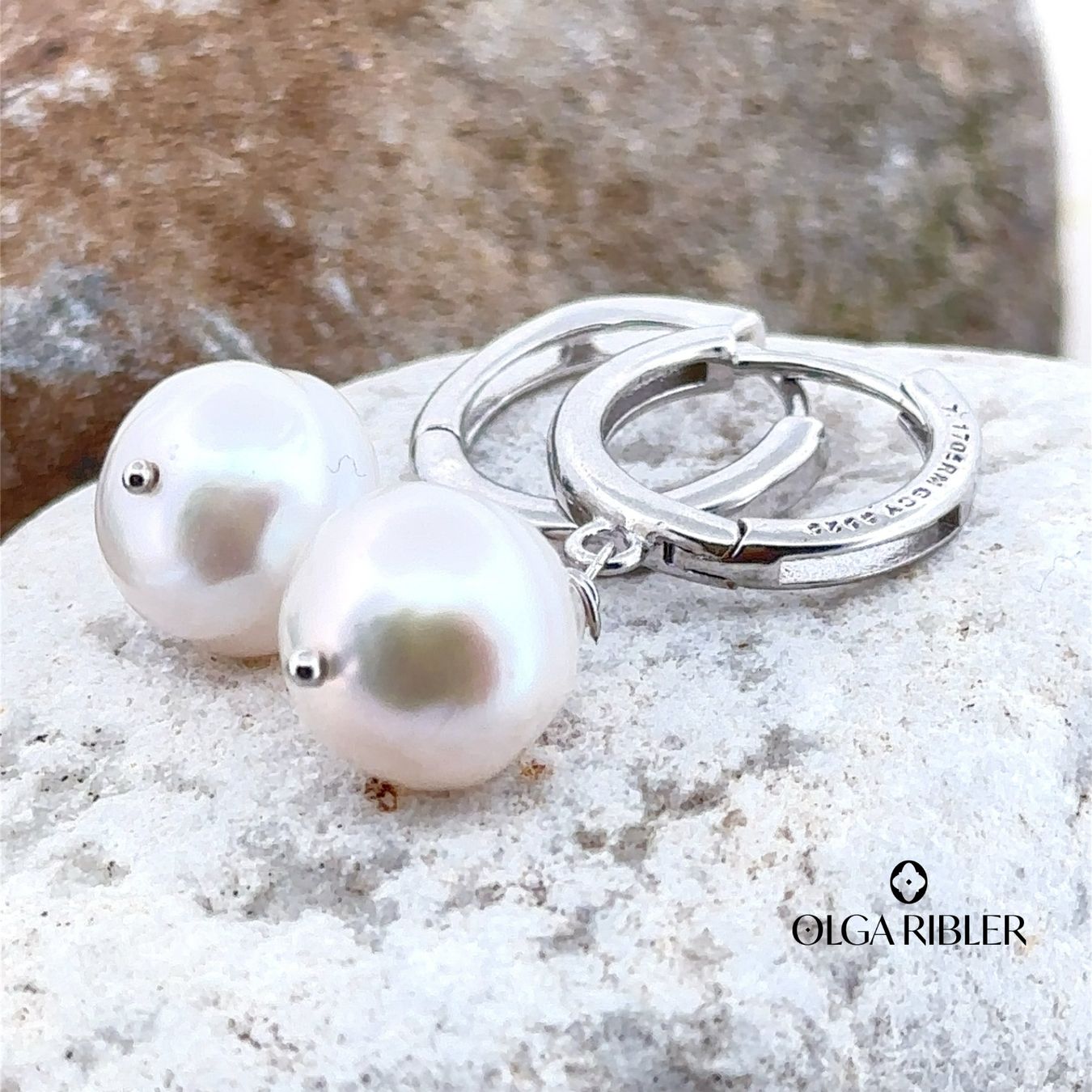 Olga Ribler Orecchini pendenti & Orecchini a lobo: Sterling Silber 925 Creolen mit Perlen – Nuovo (secondo la descrizione) da Luzern venduto da Schmuckoutlet 5
