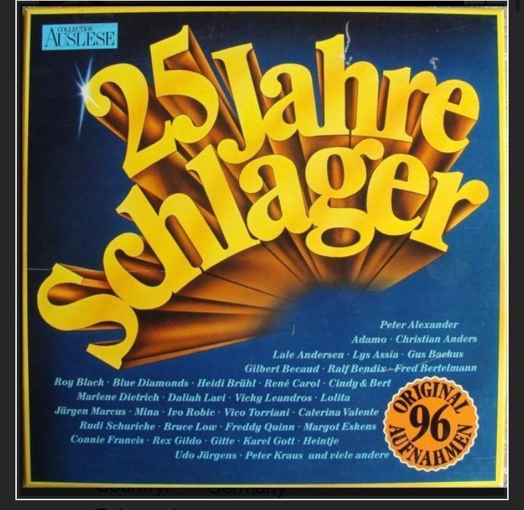 Vinyles: 25 Jahre Schlager – D'occasion à Horn par enigma66