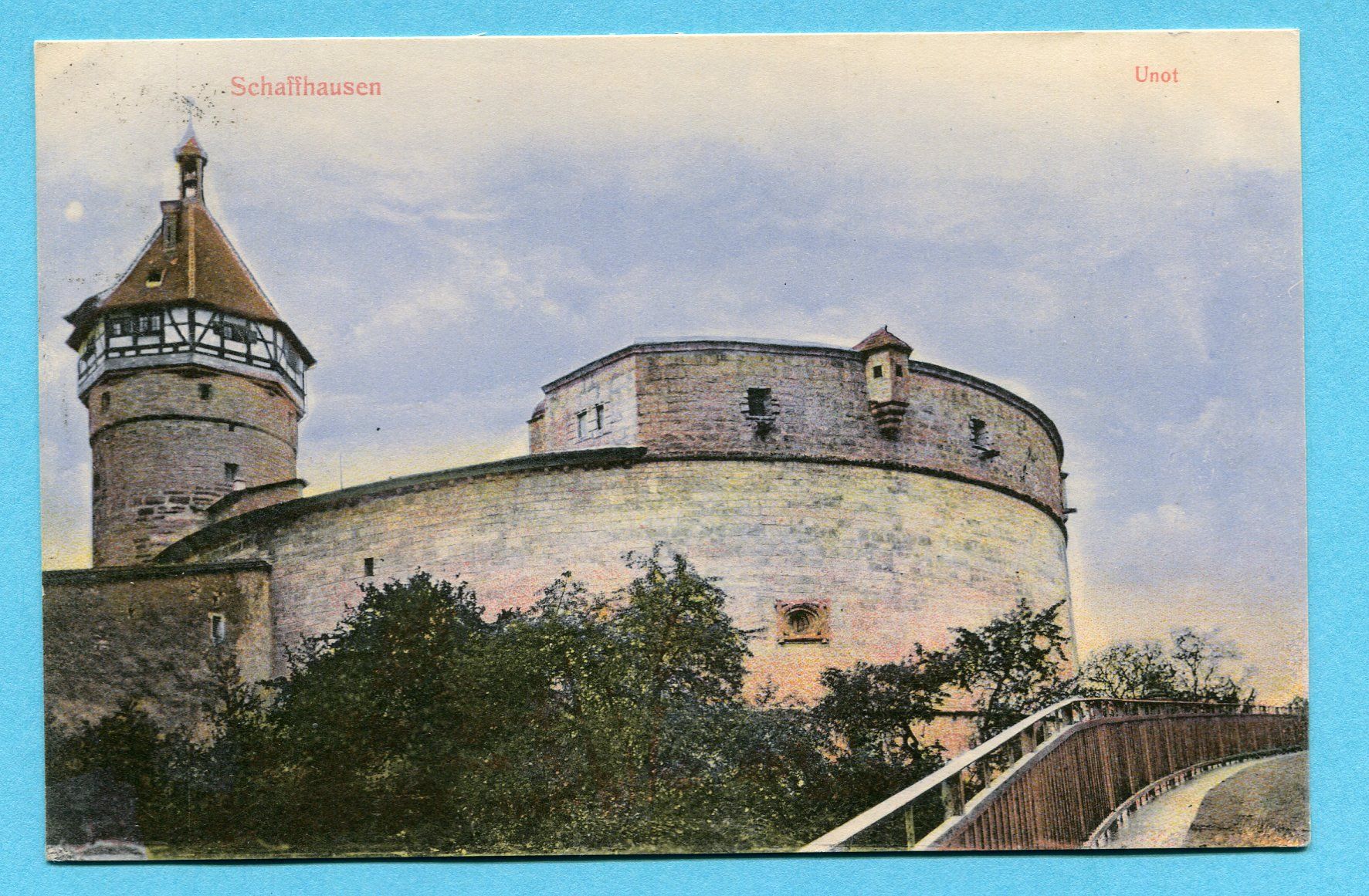 Ansichtskarten: Schaffhausen 1910 - Munot – Gebraucht aus Opfikon von Prophila