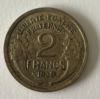 2 francs français 1939, bronze-alu