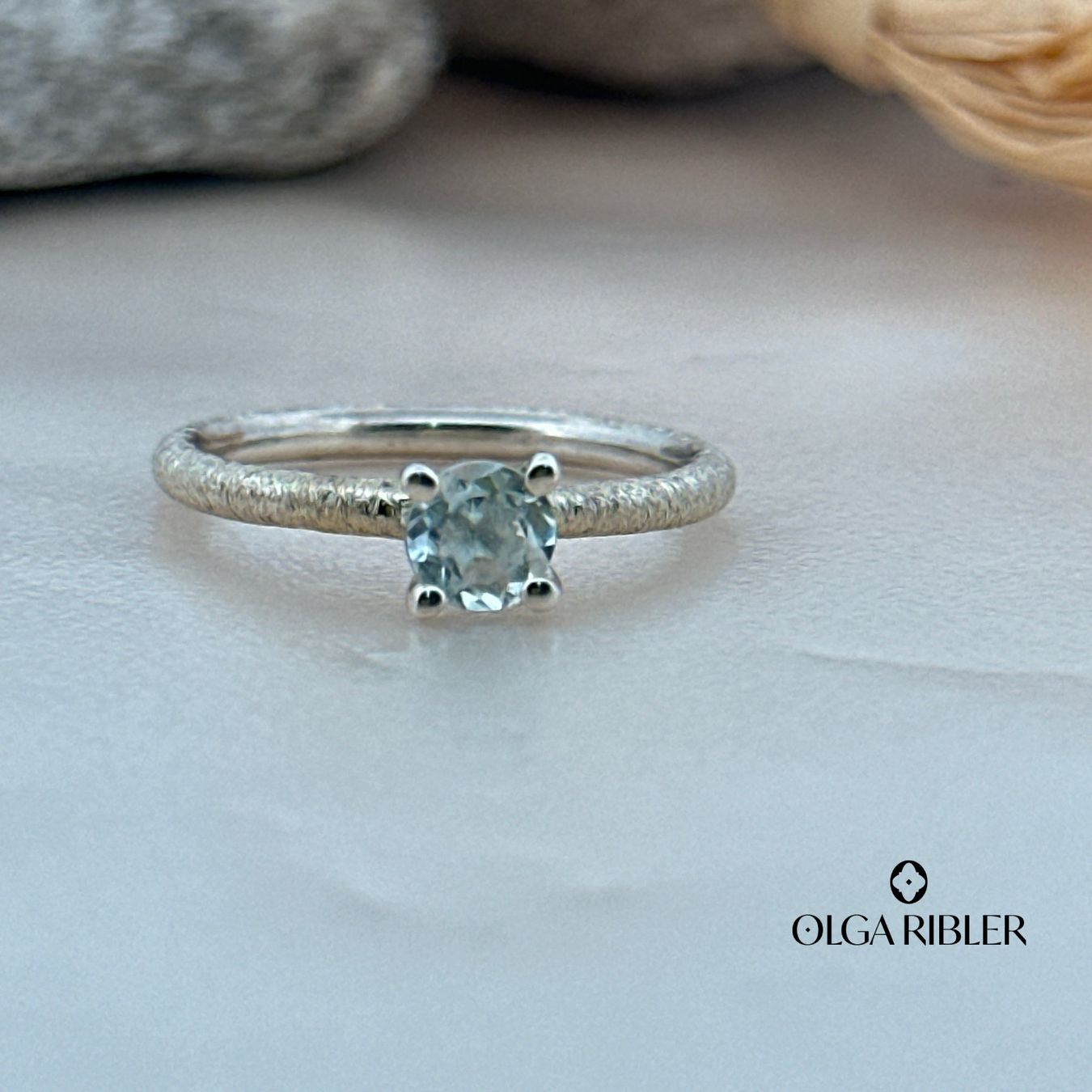 Olga Ribler Anelli: Blau Topas Ring Silber matt 54 – Nuovo (secondo la descrizione) da Luzern venduto da byolgaribleroutlet 5