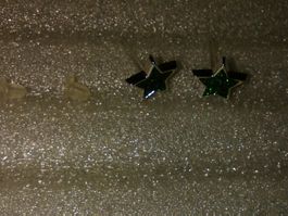 ohrringe modeschmuck,,,mit grün glitzer sternen