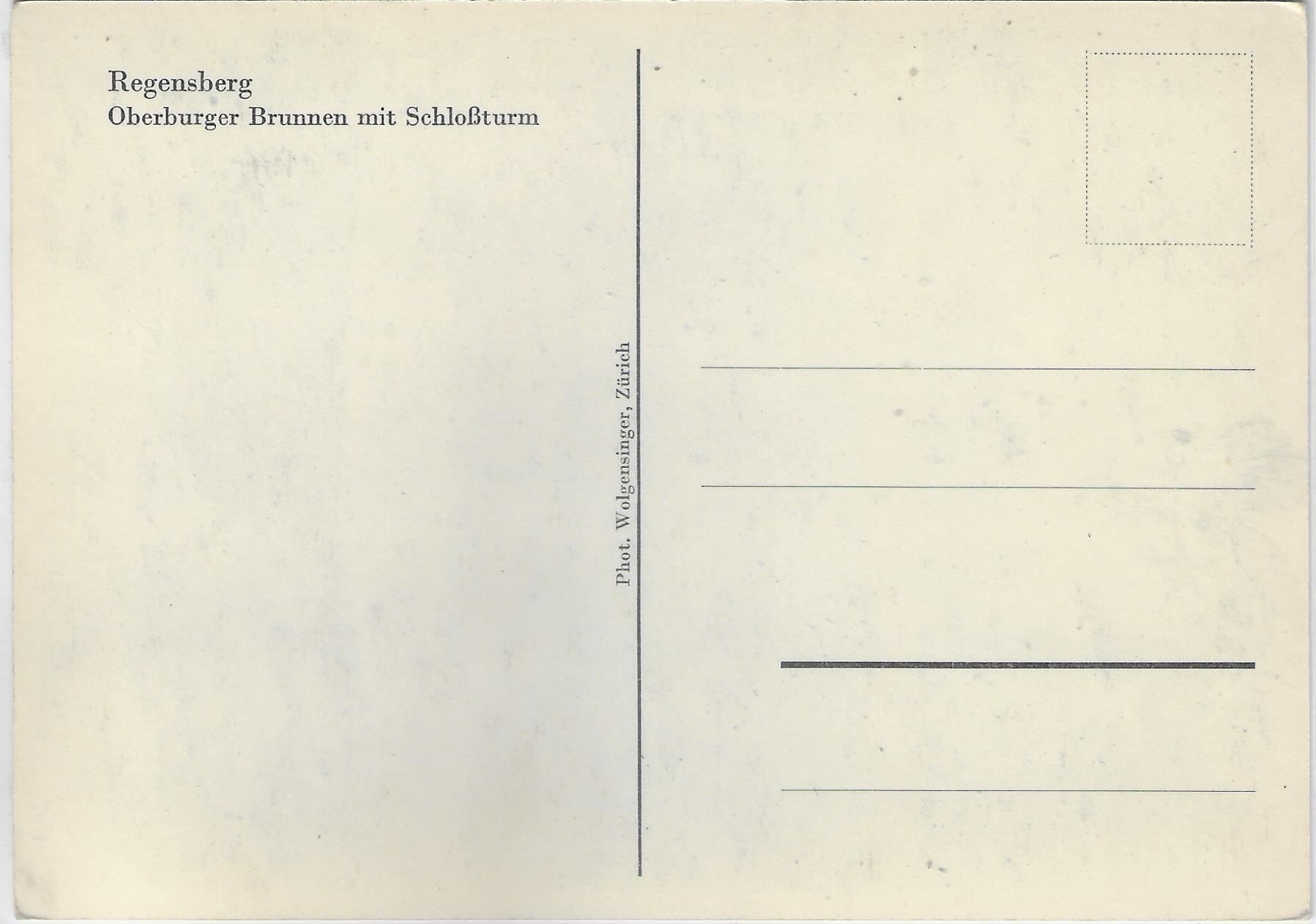 Cartoline postali: Regensberg - Oberburger Brunnen mit – Usato da Ettingen venduto da Kartenplanet 1