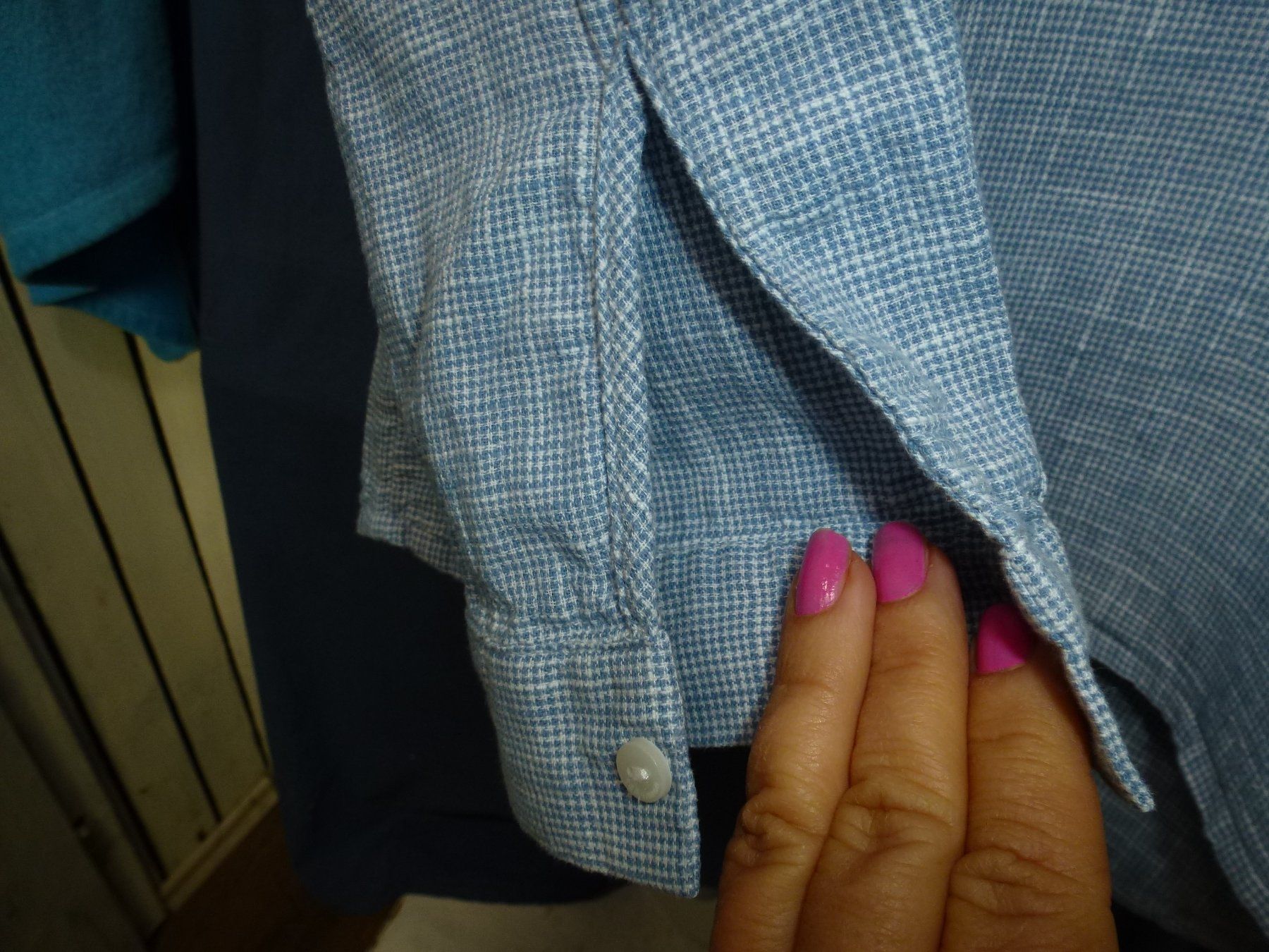 Tom Tailor Camicette: TOM TAILOR HEMDBLUSE LONG GR 38 HELLBLAU WEISS KARO NEU – Nuovo (secondo la descrizione) da Kreuzlingen venduto da ang_7k8d 2