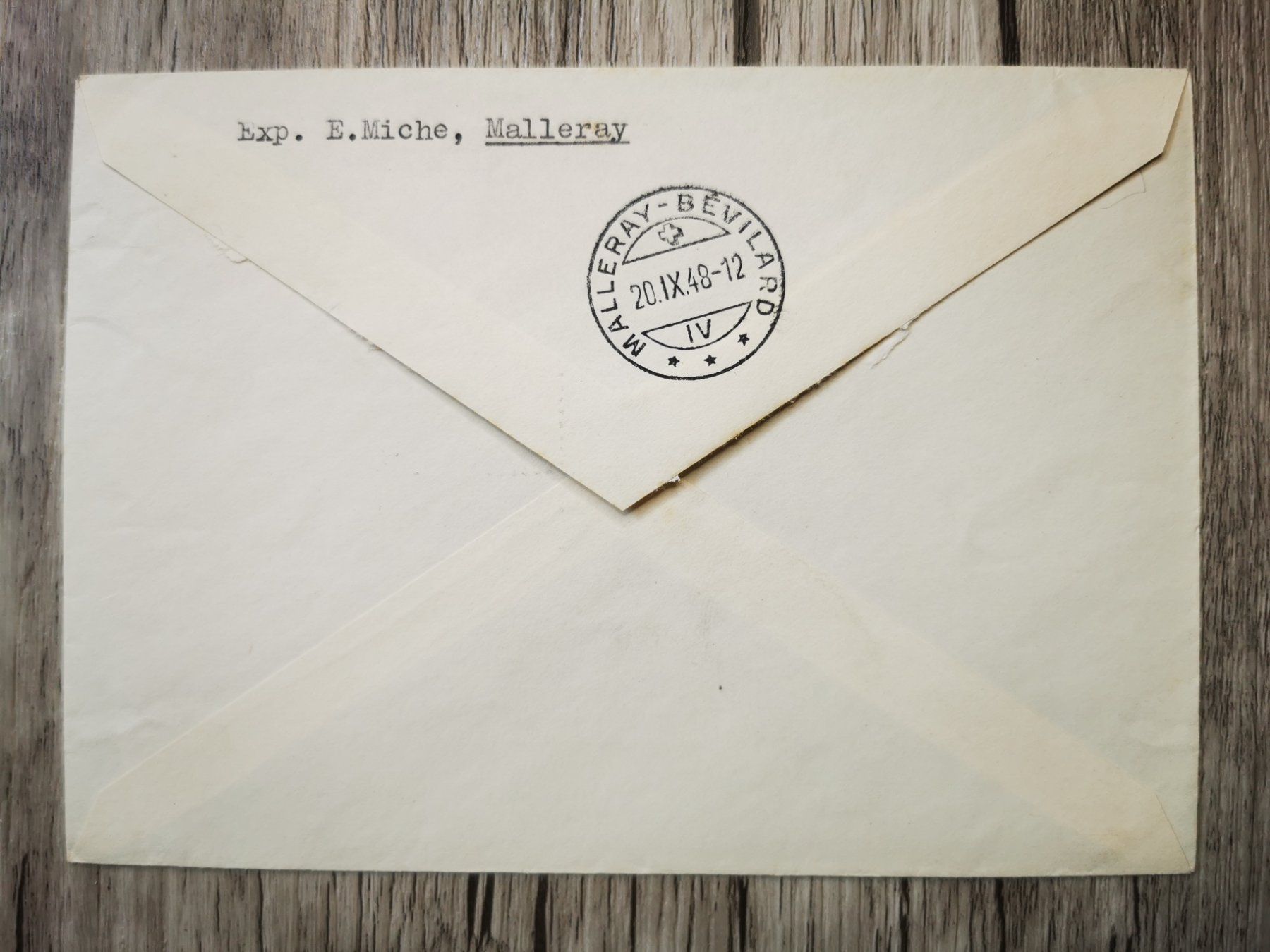 Alle Briefmarken: TR13 Enveloppe + Timbre Suisse 1948 – Gebraucht aus Cousset von Patrick_Collections 1