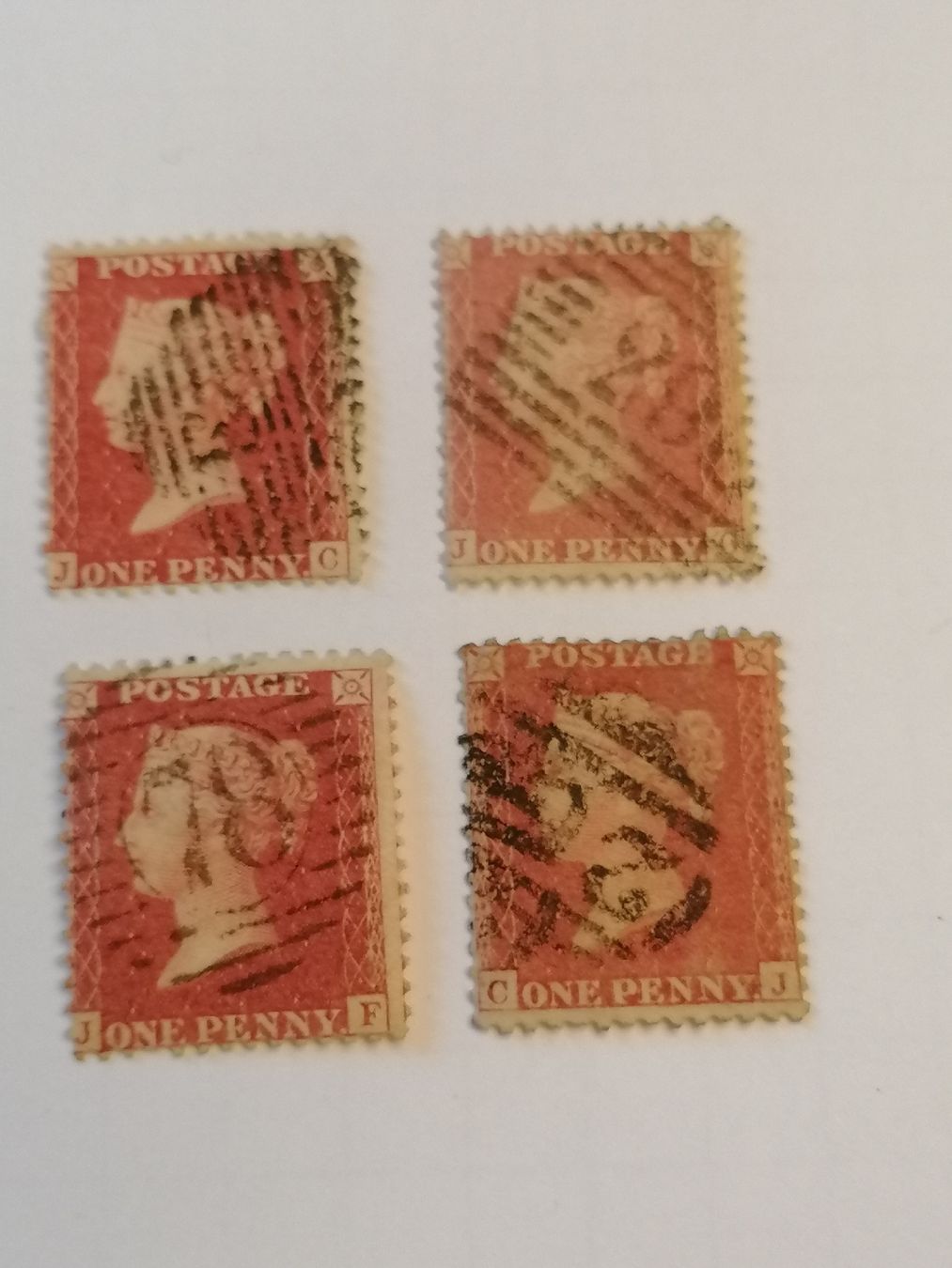 Tutti i francobolli: 4mal One Penny Red Stars 1856-81  – Usato da Happerswil venduto da tschergi
