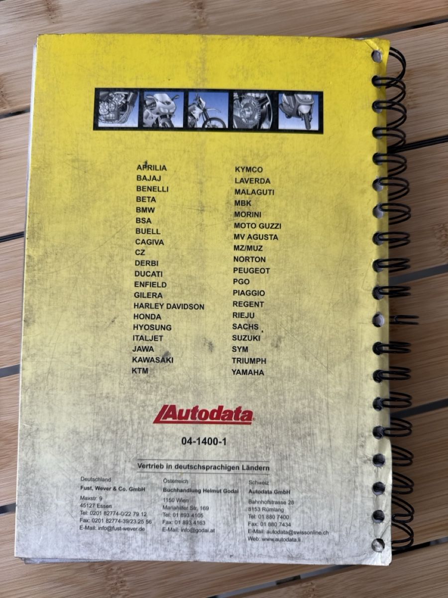 Documenti: Autodata 2004 Testwerte Motorrad Modelle 1990-2004 53 – Usato da Buochs venduto da 18-84 1