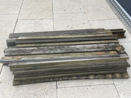 Restposten ausgebauter Imprägnierte Holzlatten
