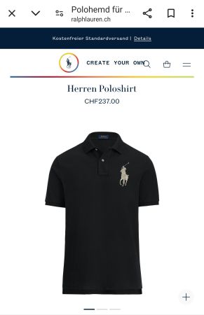 Polo Ralph Lauren original Langarm Shirt Schwarz Grösse M